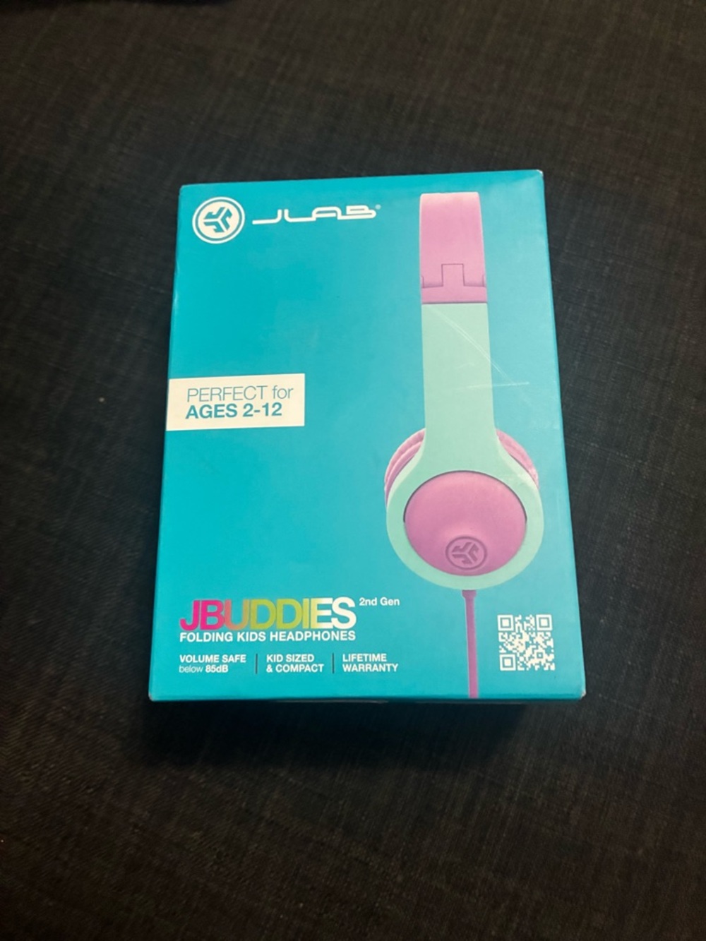 JLab JBuddies 2nd Gen Kids Headphones in Mint & Pink